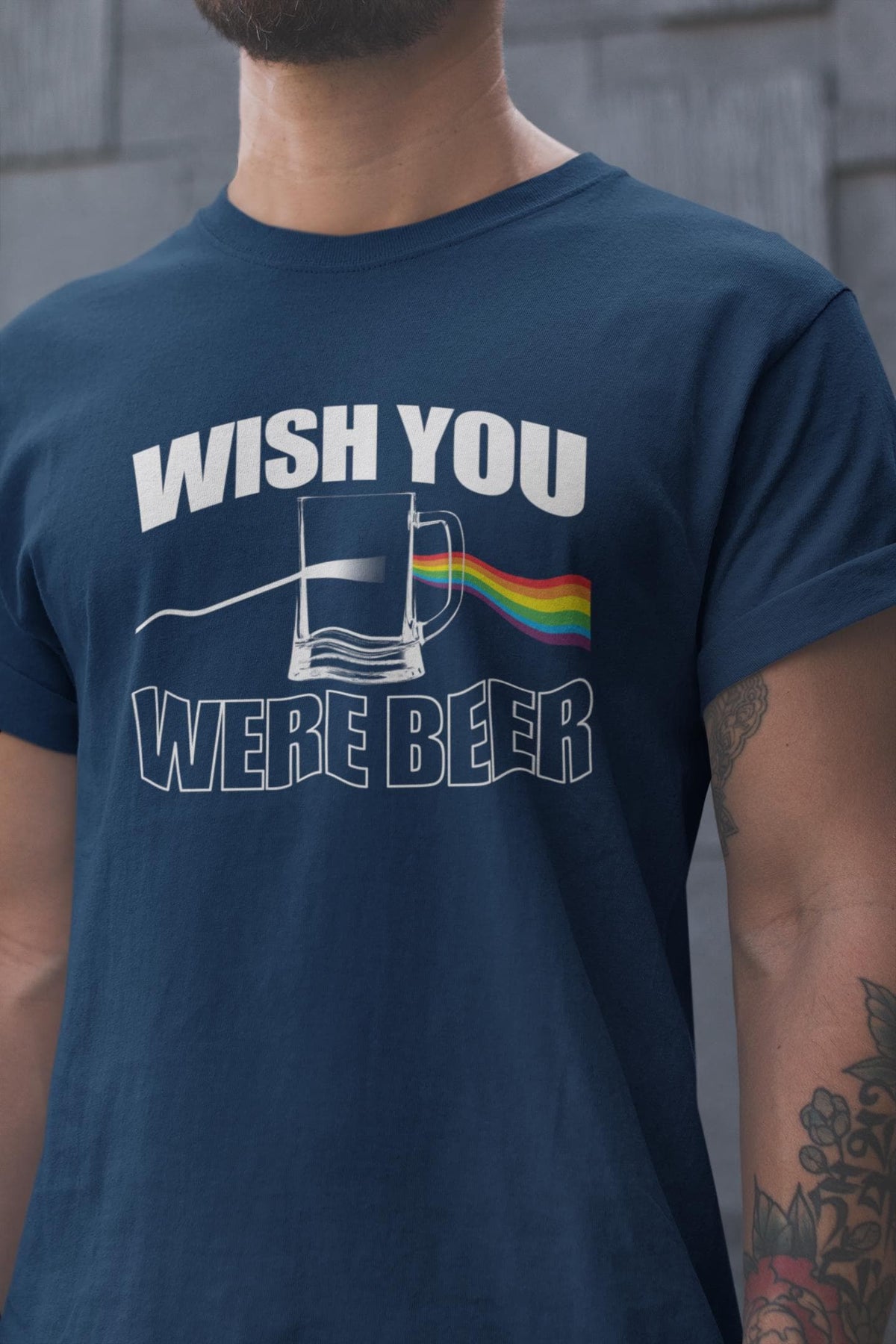 Wish You Were Beer Here Funny T shirt, Music Band Tee,  Vintage Style Top, Drinking