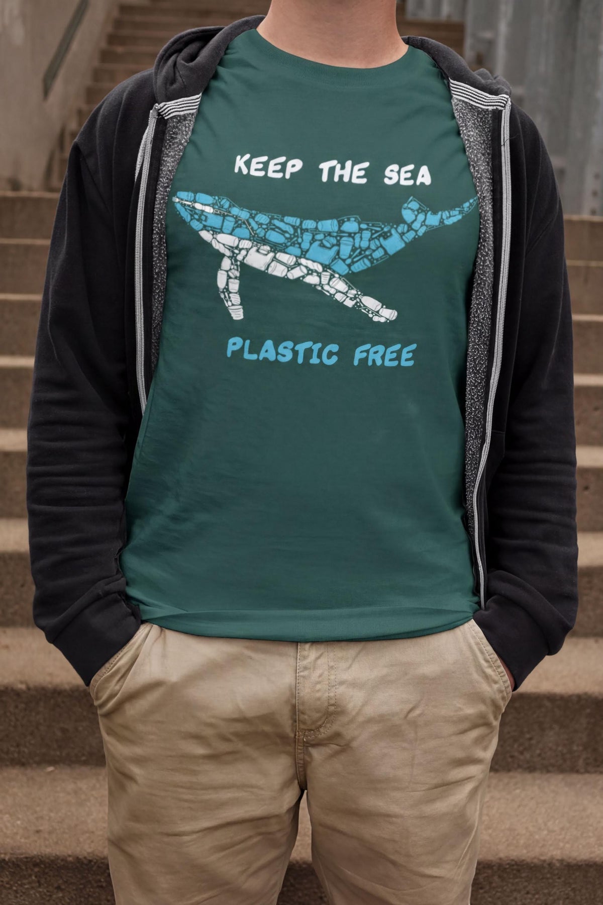 Comfort Colors® Whale Mosaic T-Shirt: Marine Pollution Awareness Design Tee