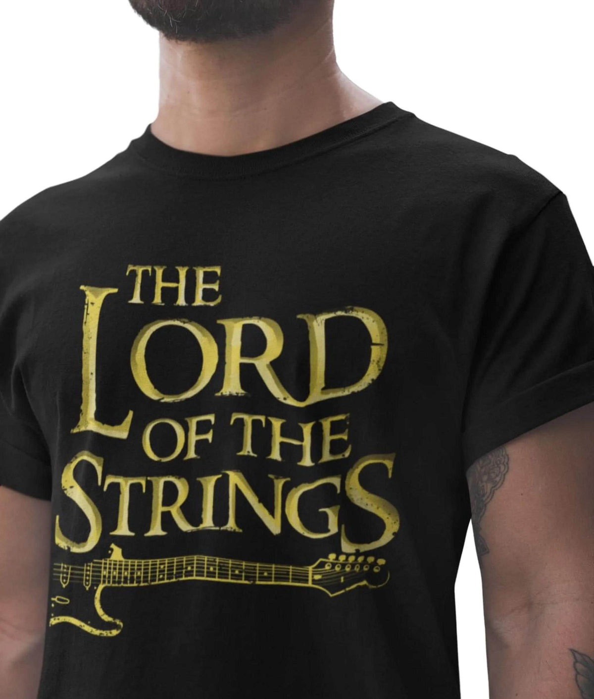 Lord of the Strings Guitar Shirt  Funny Rock Music Rings Tee