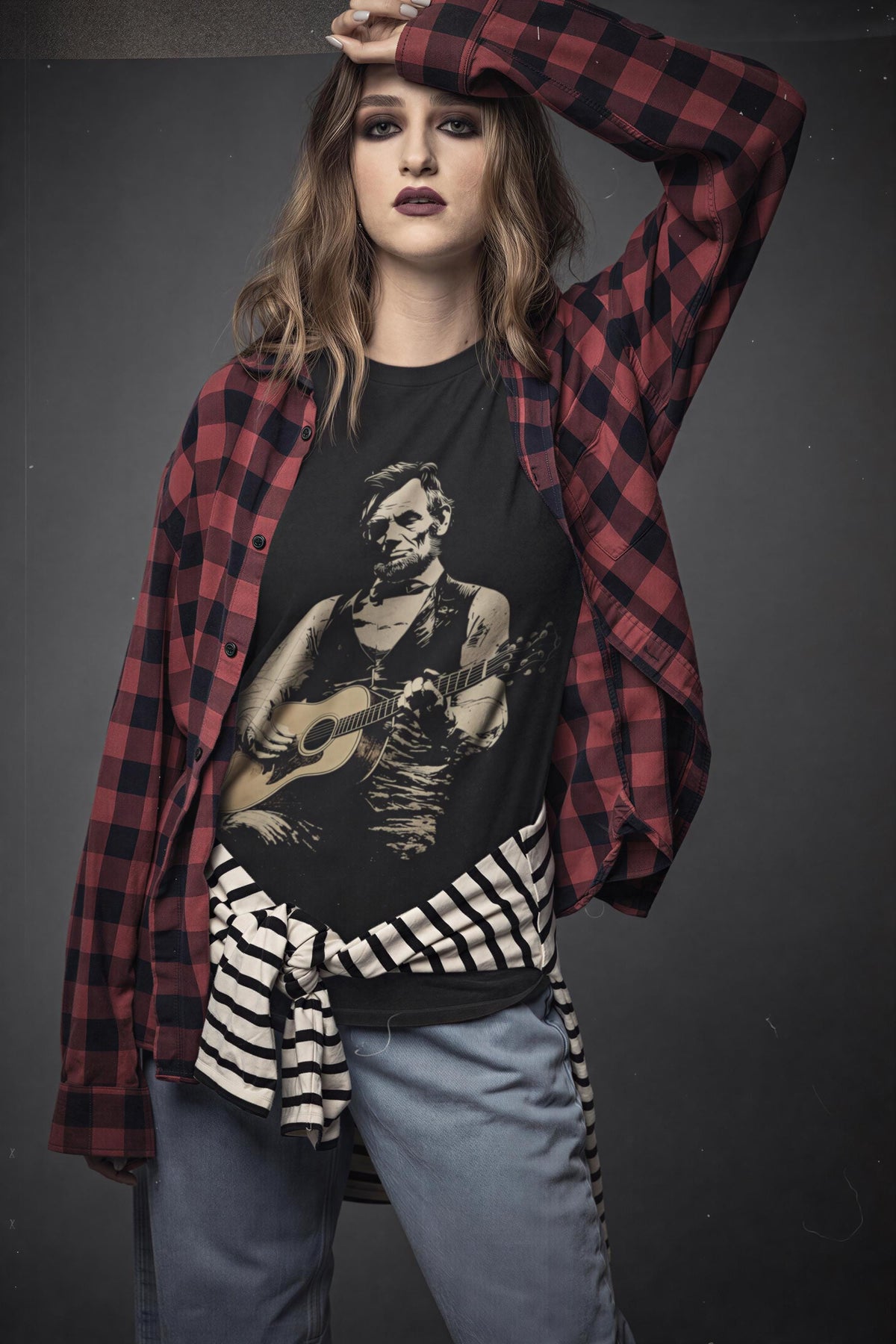 Comfort Colors® Acoustic Guitar Shirt, President Abraham Lincoln T-Shirt, Retro Political Humor Tee