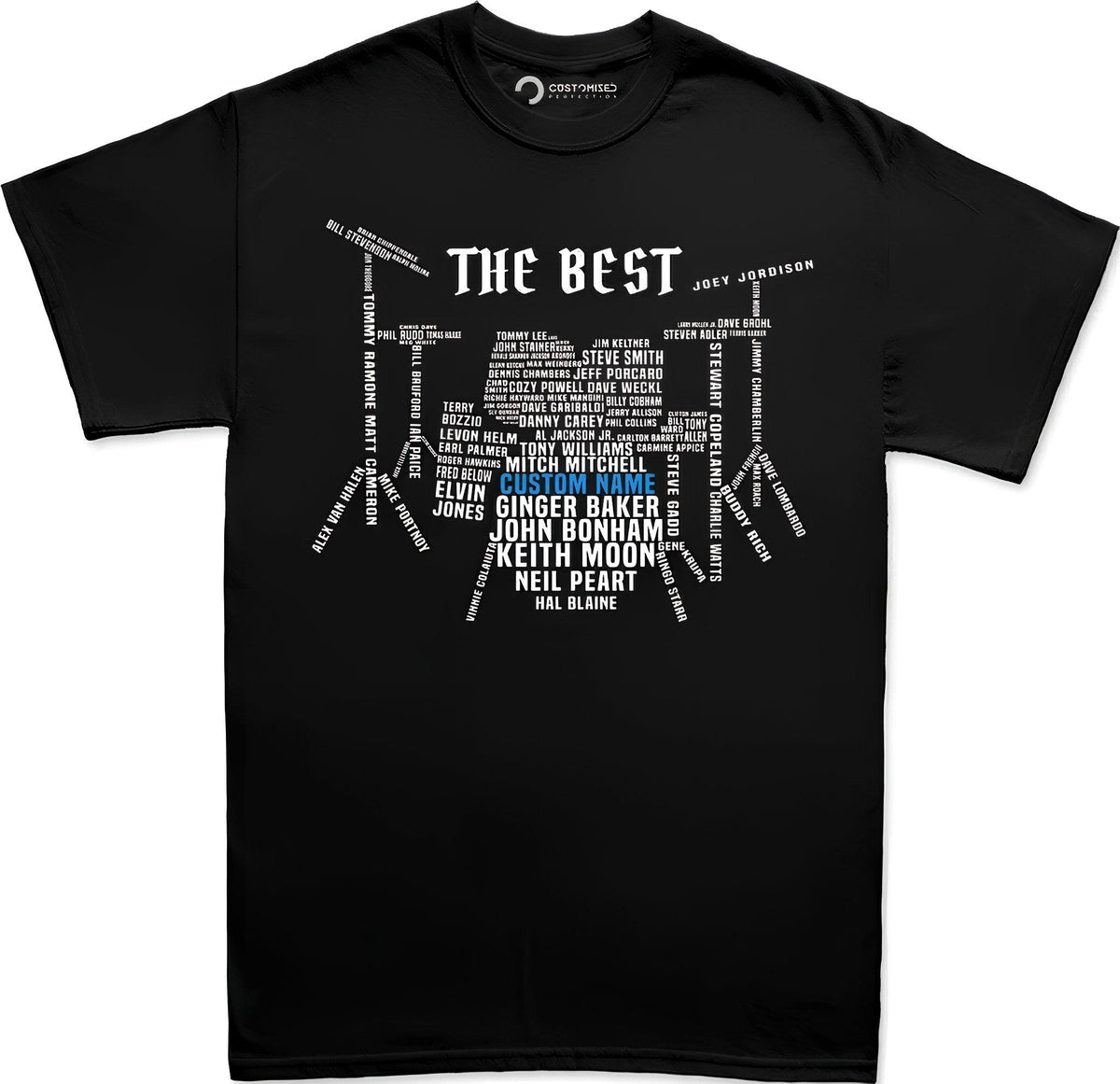 Custom Personalized Drummer Shirt, Gift for Drum Players Tee
