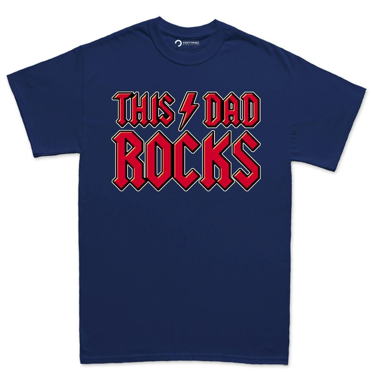 Dad Rocks T-Shirt: Funny Rock Music Comfort Colors® Tee for Fathers