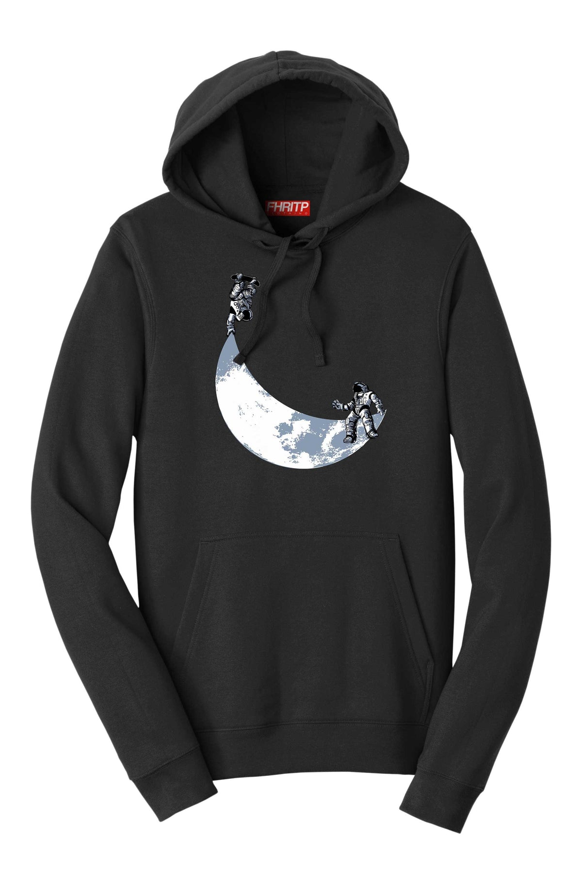 Skating Moon Skater Funkalicious Astronauts Skateboarding Funny Hoodie