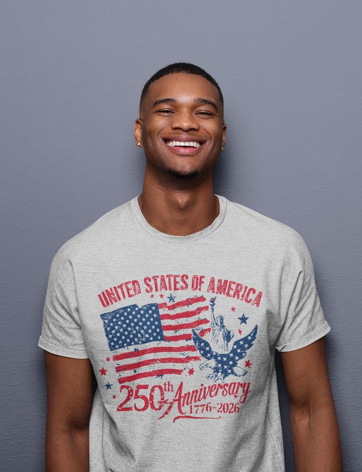 American Flag Shirt, July 4th Celebration Tee, USA 250th Anniversary