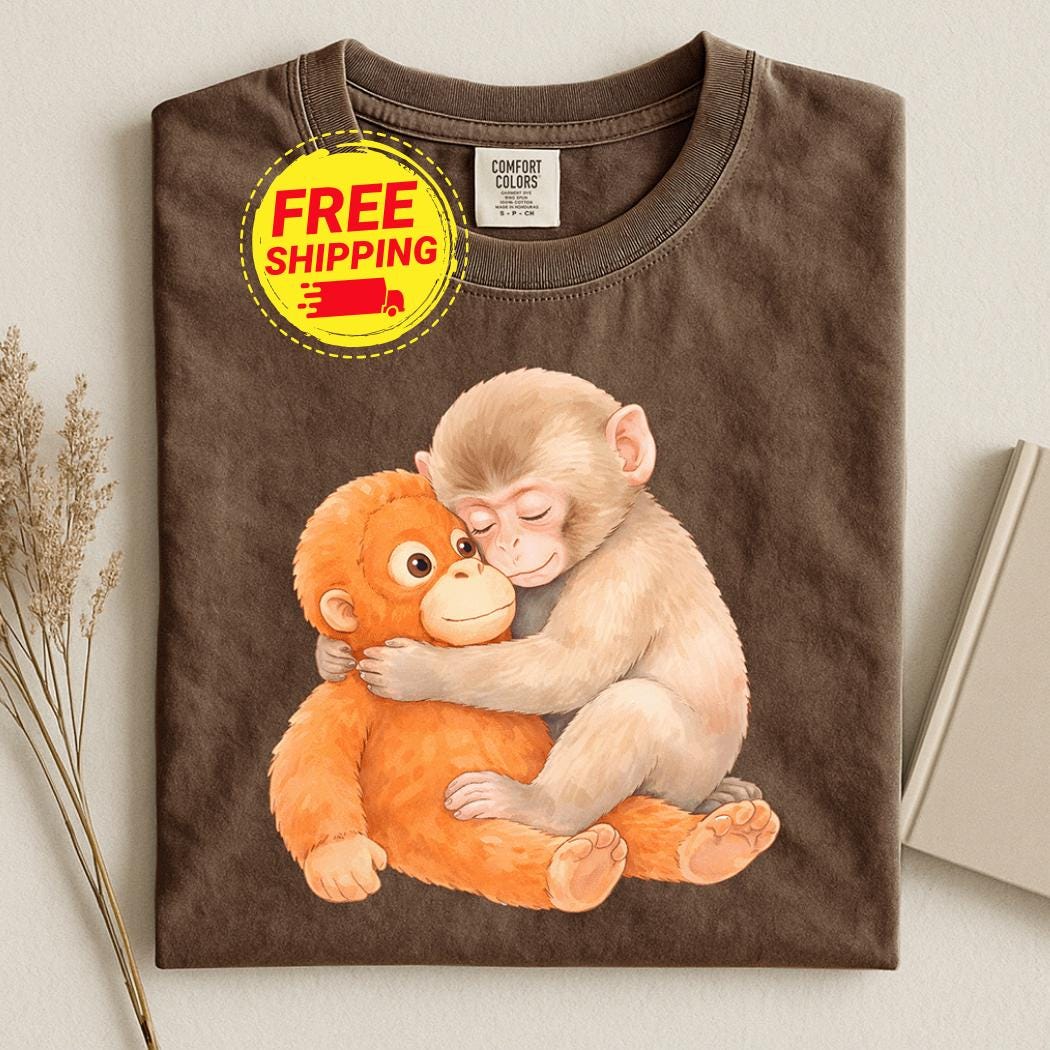 Monkey Punch Comfort Colors® T-Shirt, Emotional Support Tee, Japanese Macaque