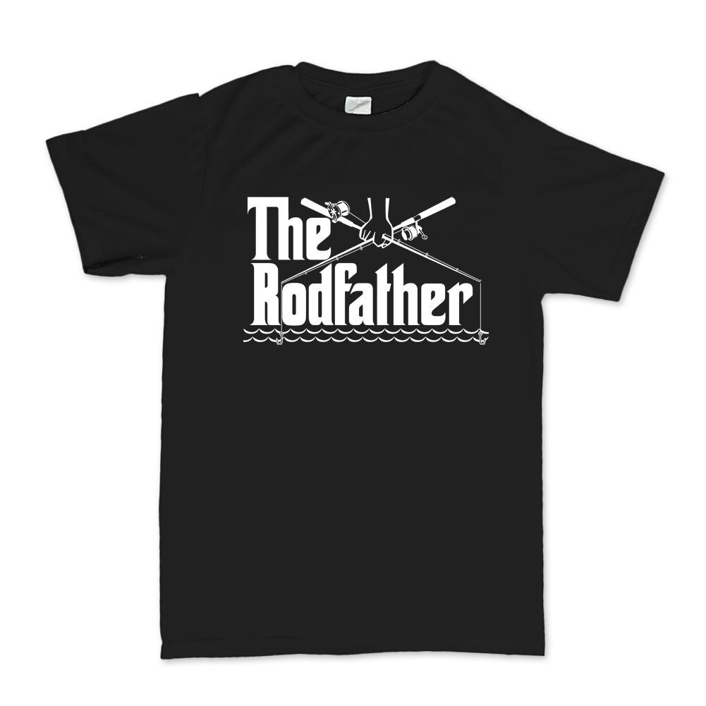 The Rodfather Fishing Angler Fisherman Father Day Mens T shirt Tee Top T-shirt - R505