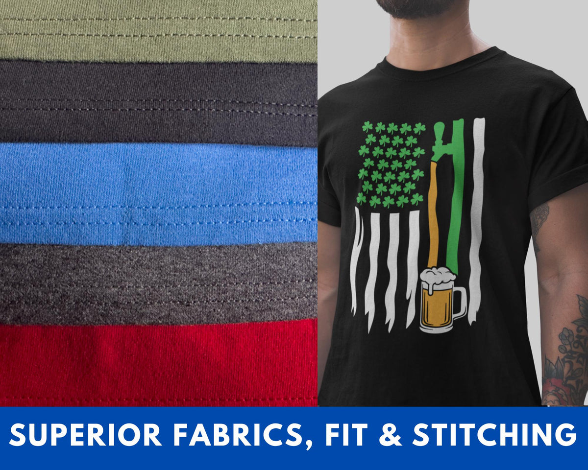 Funny Beer St. Patricks Day Shirt, Irish American Flag Tee, Ireland Gift