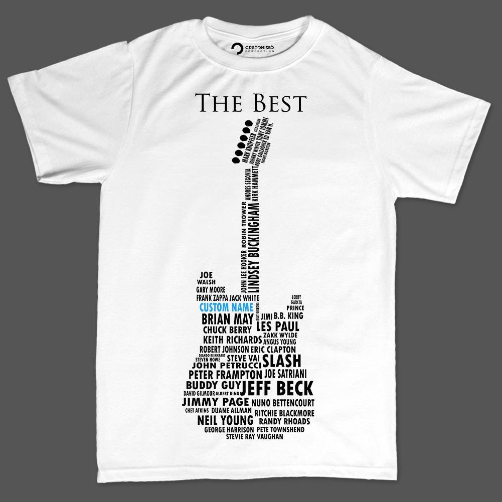 Custom Guitarist Shirt, Guitar Shirt for Men, Personalized Guitar Gift, Guitar Lover Gift, Guitar Legends T-shirt, Gift for Guitar Players