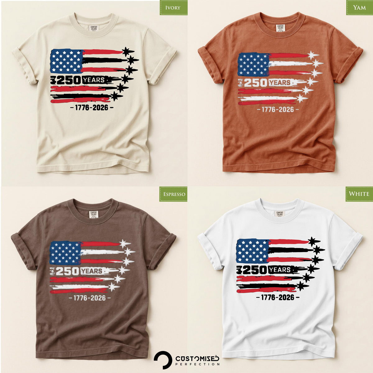 America 250th Anniversary Tee, Comfort Colors® July 4th Shirt, USA Pride