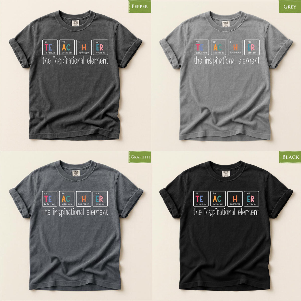 Comfort Colors® Inspirational Teacher Shirt, Periodic Table Science Chemistry Classroom Graphic Tee