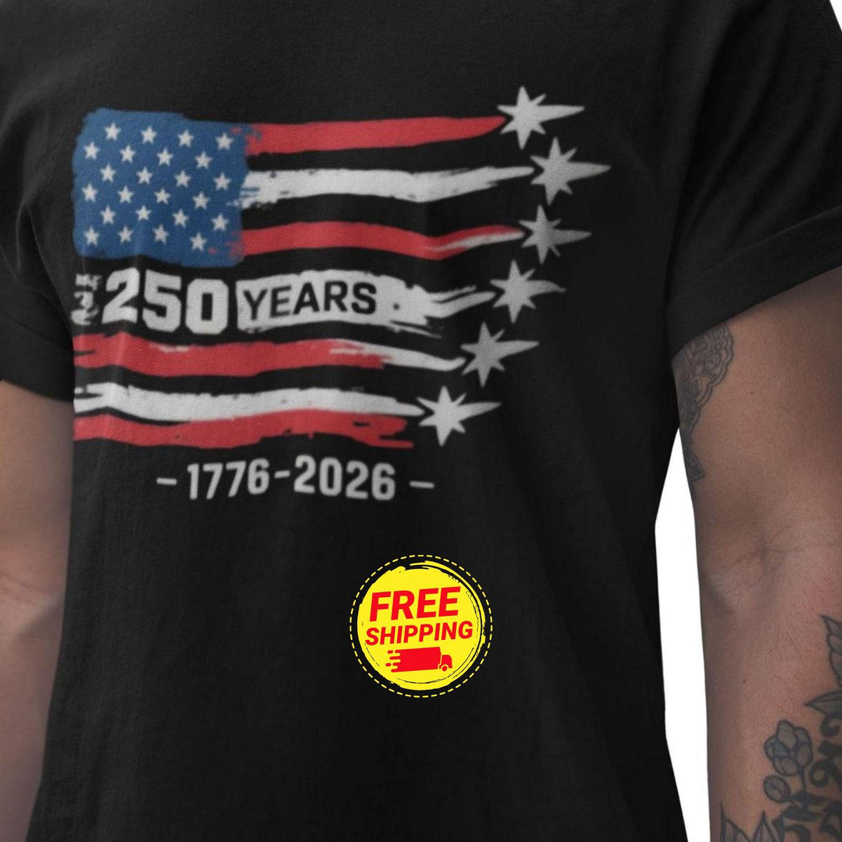 America 250th Anniversary Tee, Comfort Colors® July 4th Shirt, USA Pride