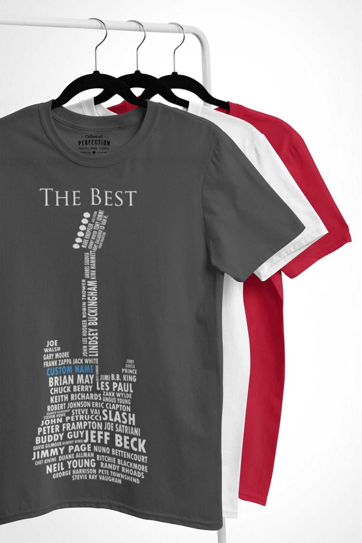 Custom Guitar Shirt for Men, Personalized Guitarist Tee, String Instrument Legends Top