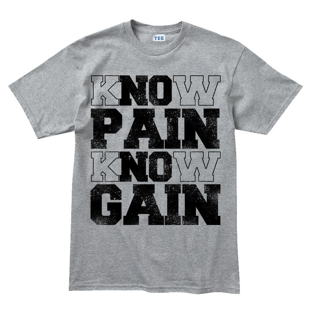 Workout T-shirt for Gym Rat, No Pain No Gain, Motivational Exercise Gift