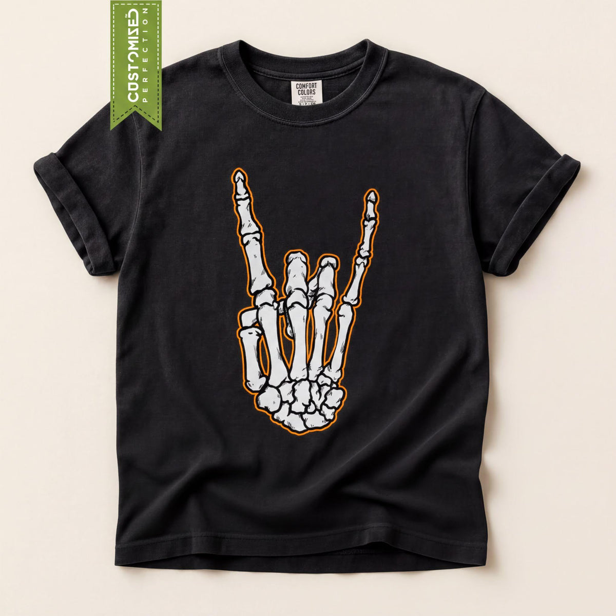 Heavy Metal Halloween Shirt, Devils Horns Tshirt, Comfort Colors® Metal Music Tee, Fall Autumn Vibes Top