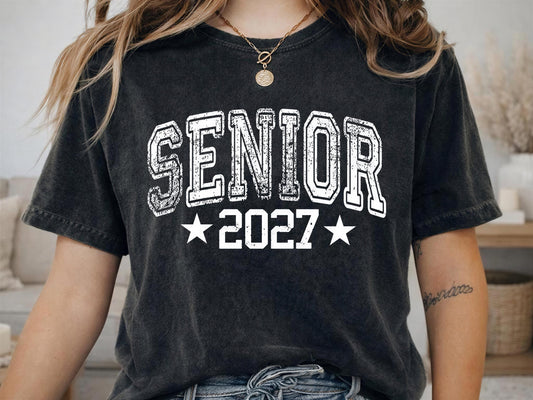 Comfort Colors® Senior 2027 Shirt, Class of 2027 Graduation Tee, Vintage Graduate Gift, Back To School top