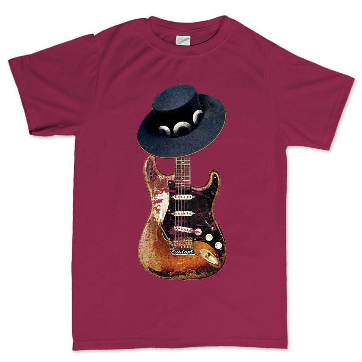 Stevie Ray SRV T-Shirt, Guitar Player Gift, Vaughan Tribute Number One Design, 1959 American Standard Blues Music Tee
