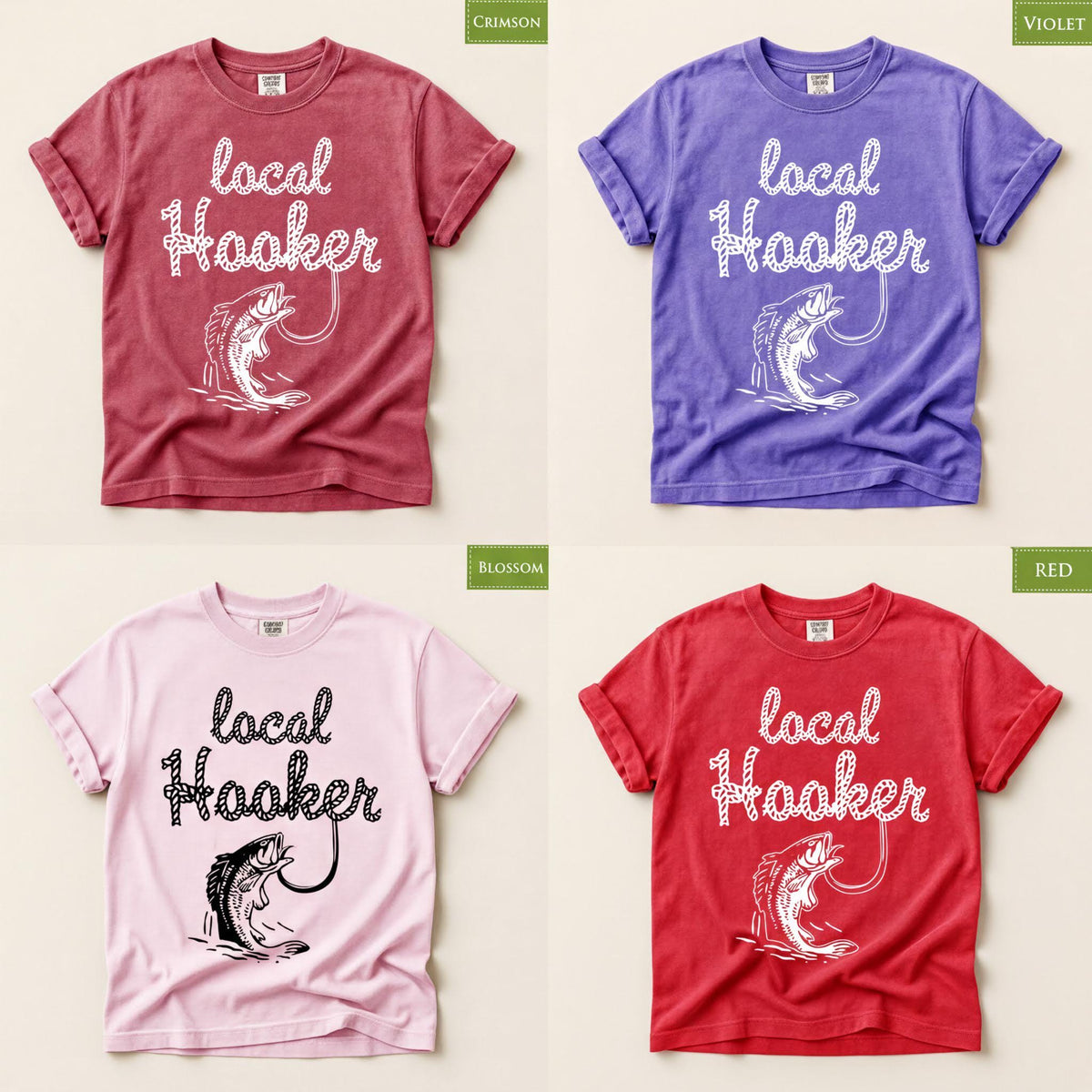 Comfort Colors® Local Hooker Fishing Shirt, Funny TShirt for Anglers, Fly Fisherman Top
