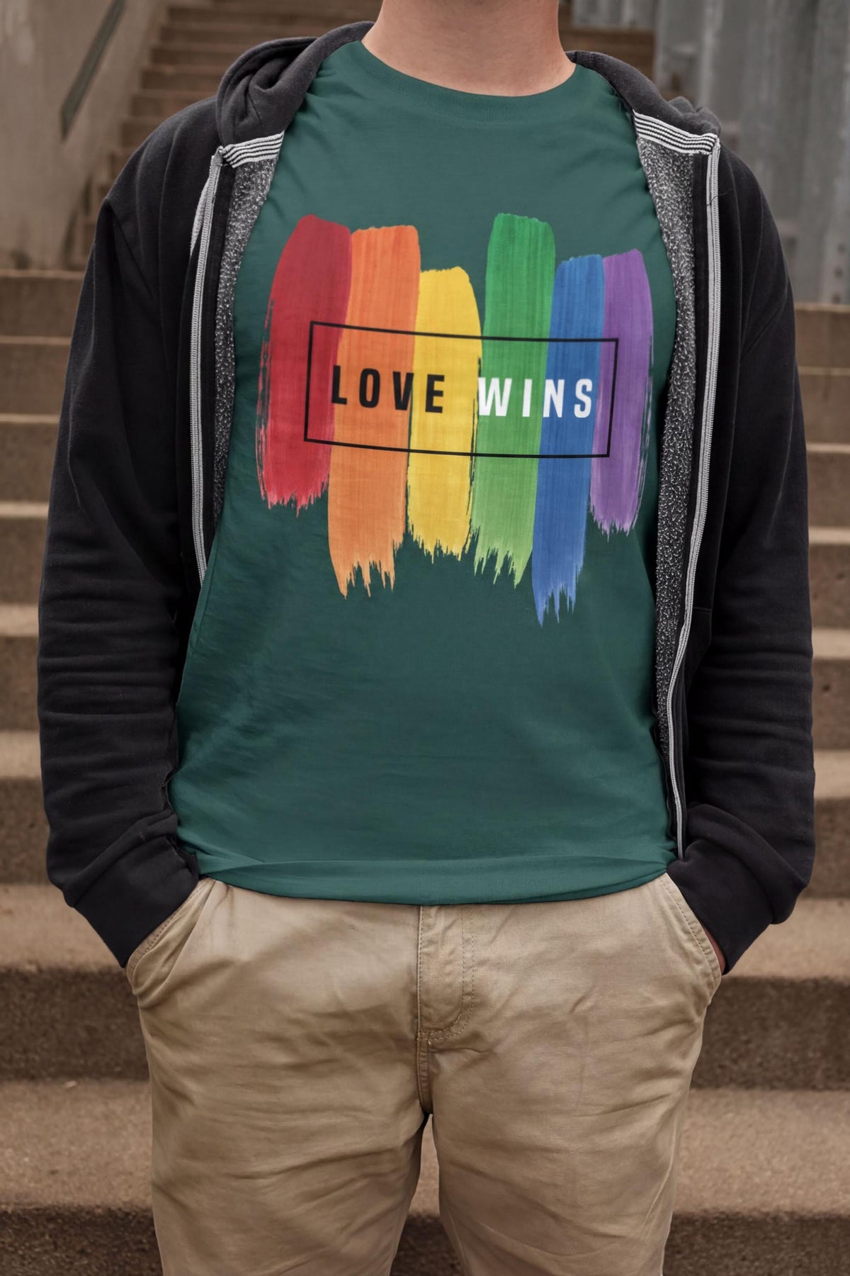Comfort Colors® Love Wins LGBTQIA2+ Shirt, Rainbow Flag Pride Proud Tee, Gay Rights Top
