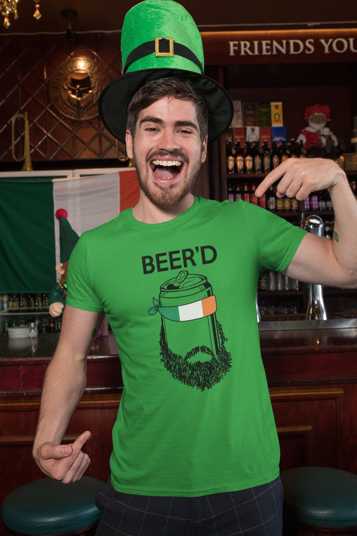 Funny Saint Patricks Shirts | 4 Leaf Clover T-shirt, Beer Ireland Shamrock Design, Lucky St Paddy, Irish Outfit