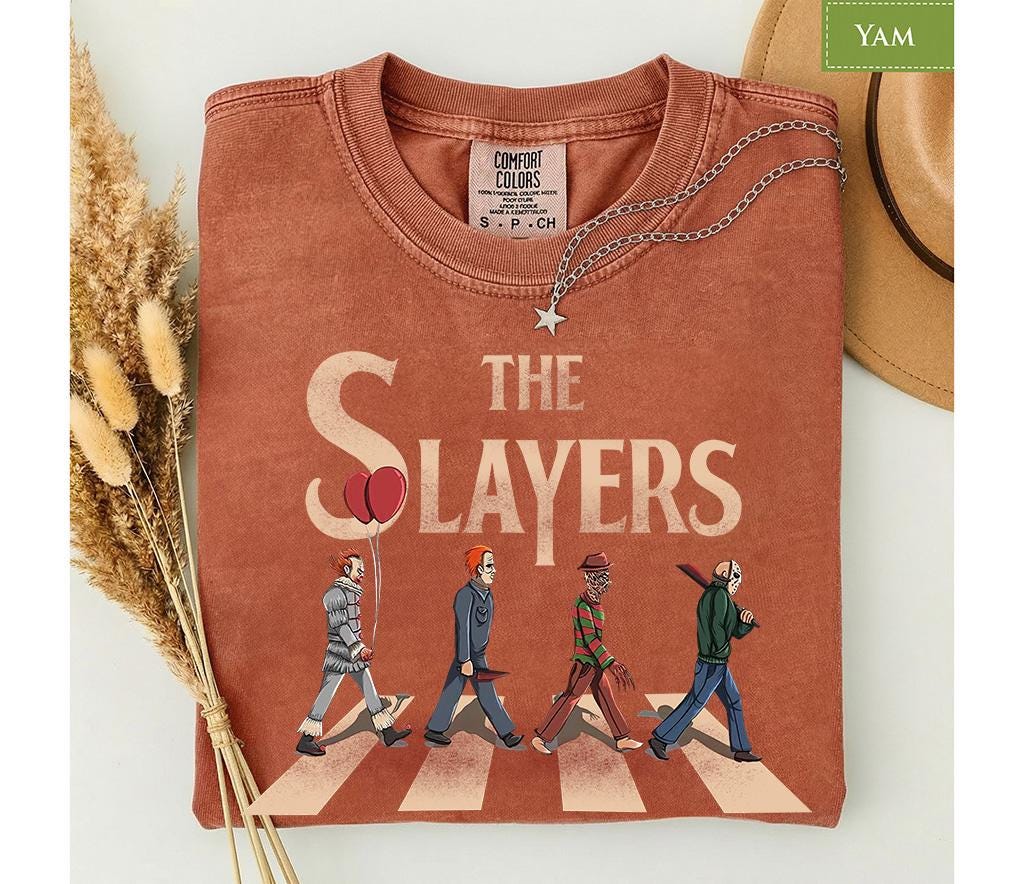 Comfort Colors® The Slayers Halloween Shirt, Horror Movie Tee, Retro Slasher Graphic Gift