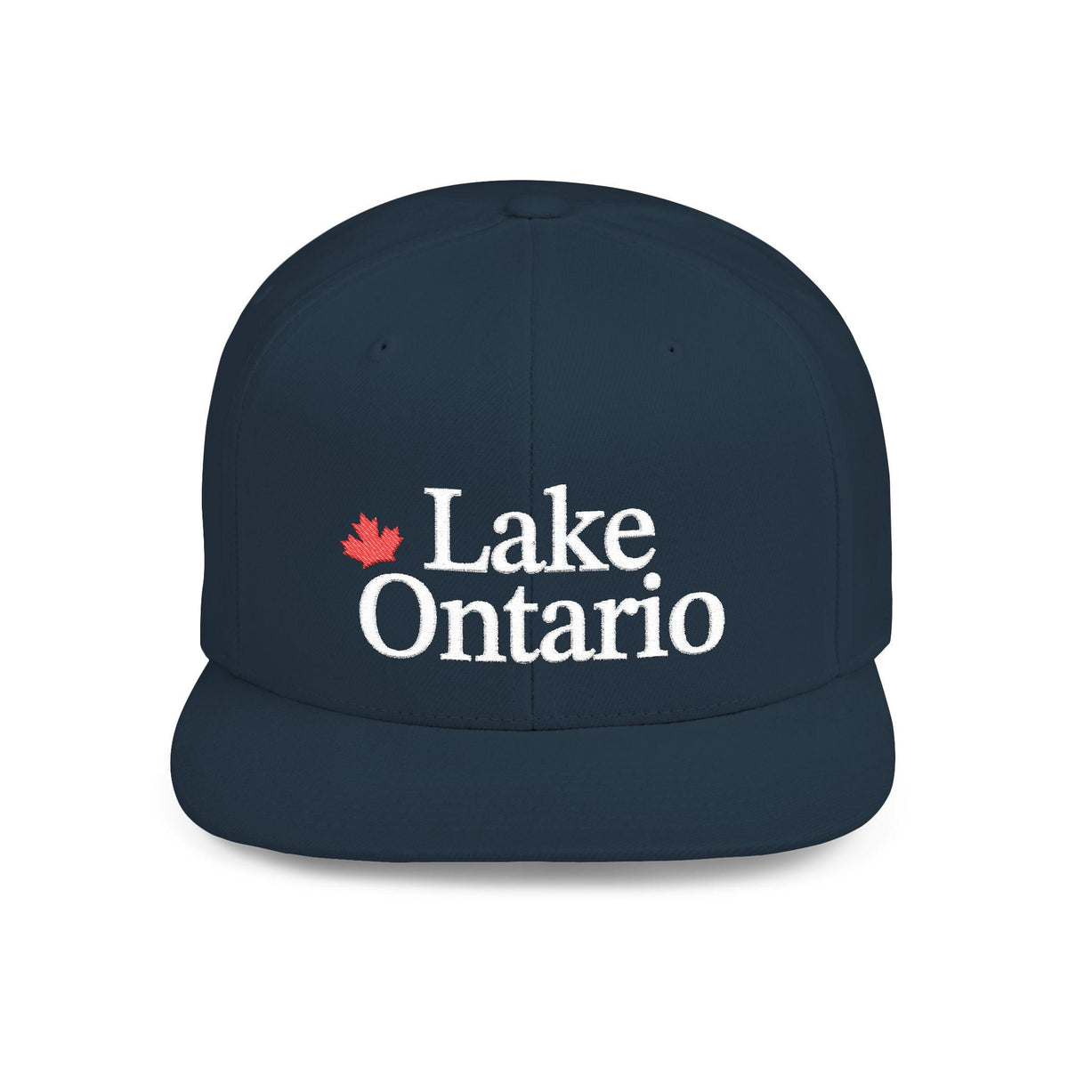 Lake Ontario Embroidered Snapback Hat, Yupoong® 6089M Snapback Hat, Canadian Pride Maple Leaf Gift Idea, Canadian Pride Flat Bill Cap