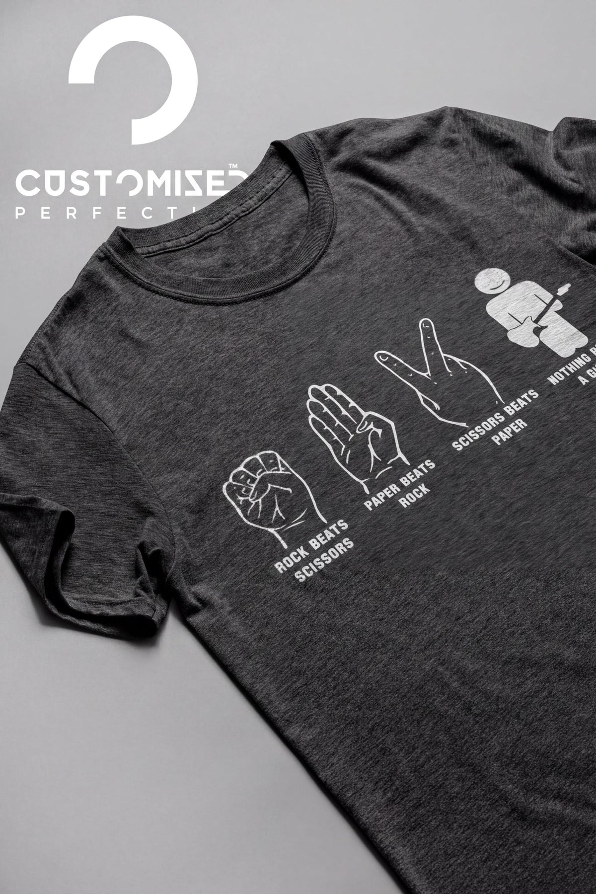 Comfort Colors® Rock Paper Scissors Guitar Shirt, Guitarist Gift Tshirt, Sting Music Lover Tee