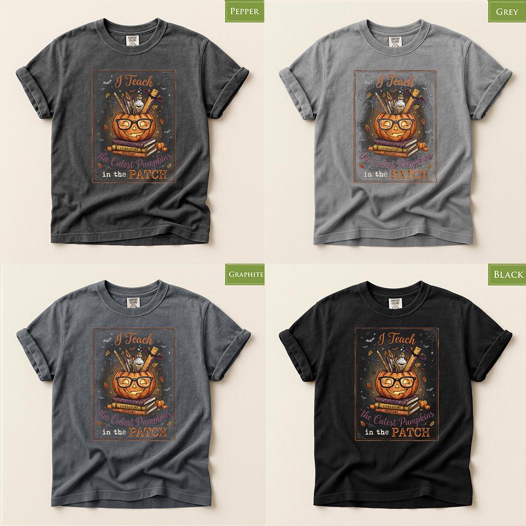 Comfort Colors® Halloween Teacher Shirt, Back to School top, I Teach the Cutest Pumpkins in the Patch, Fall Teacher Tee