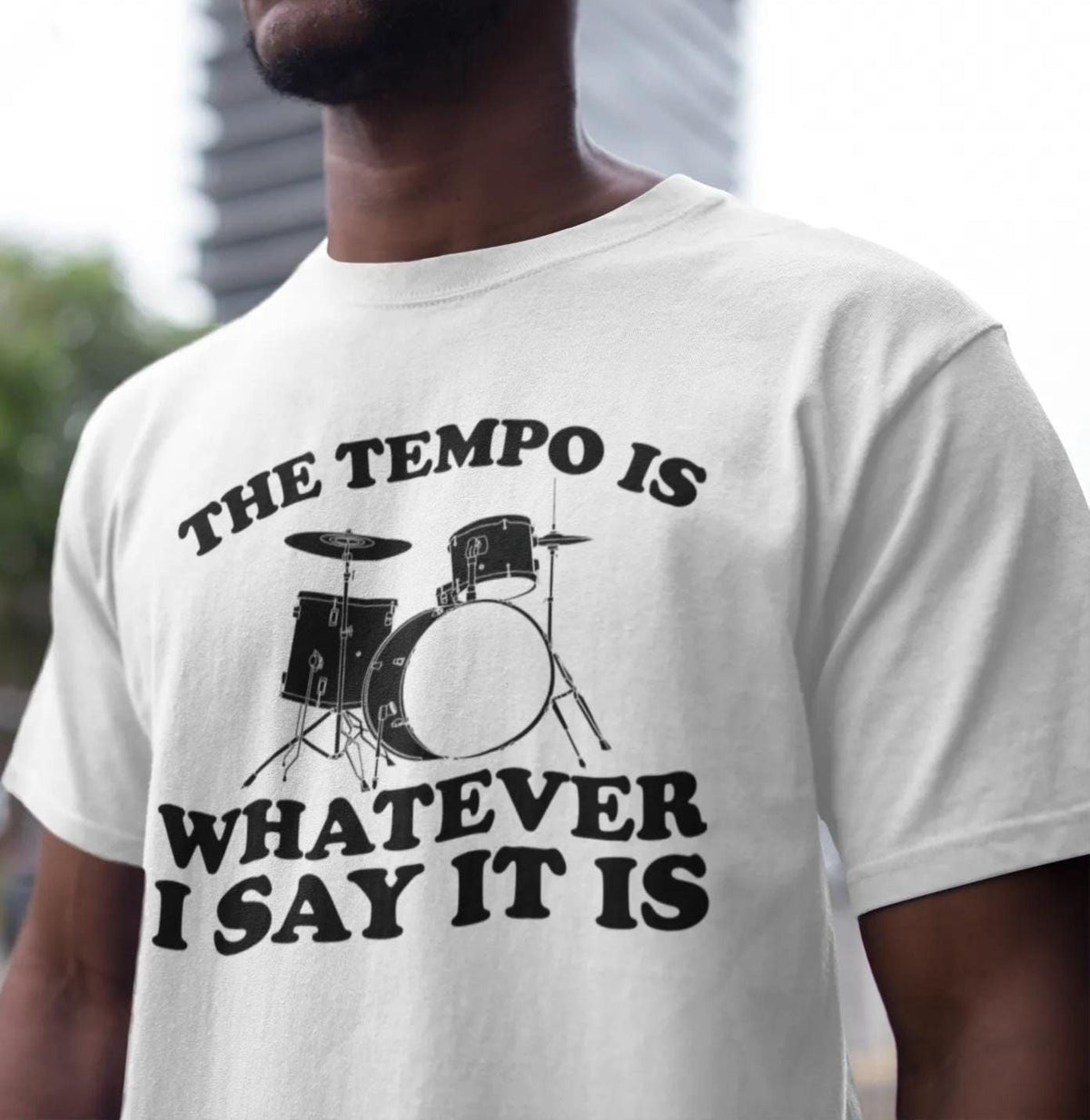 Comfort Colors® Drummer Shirt, Tempo Is Whatever I Say It Is Tee, Drum Player Gift