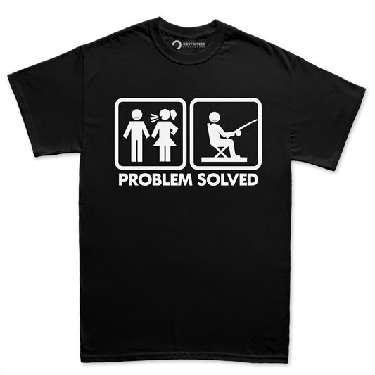 Funny Fishing Shirt for Men, Problem Solved Tee, Fishermen Angler Gift