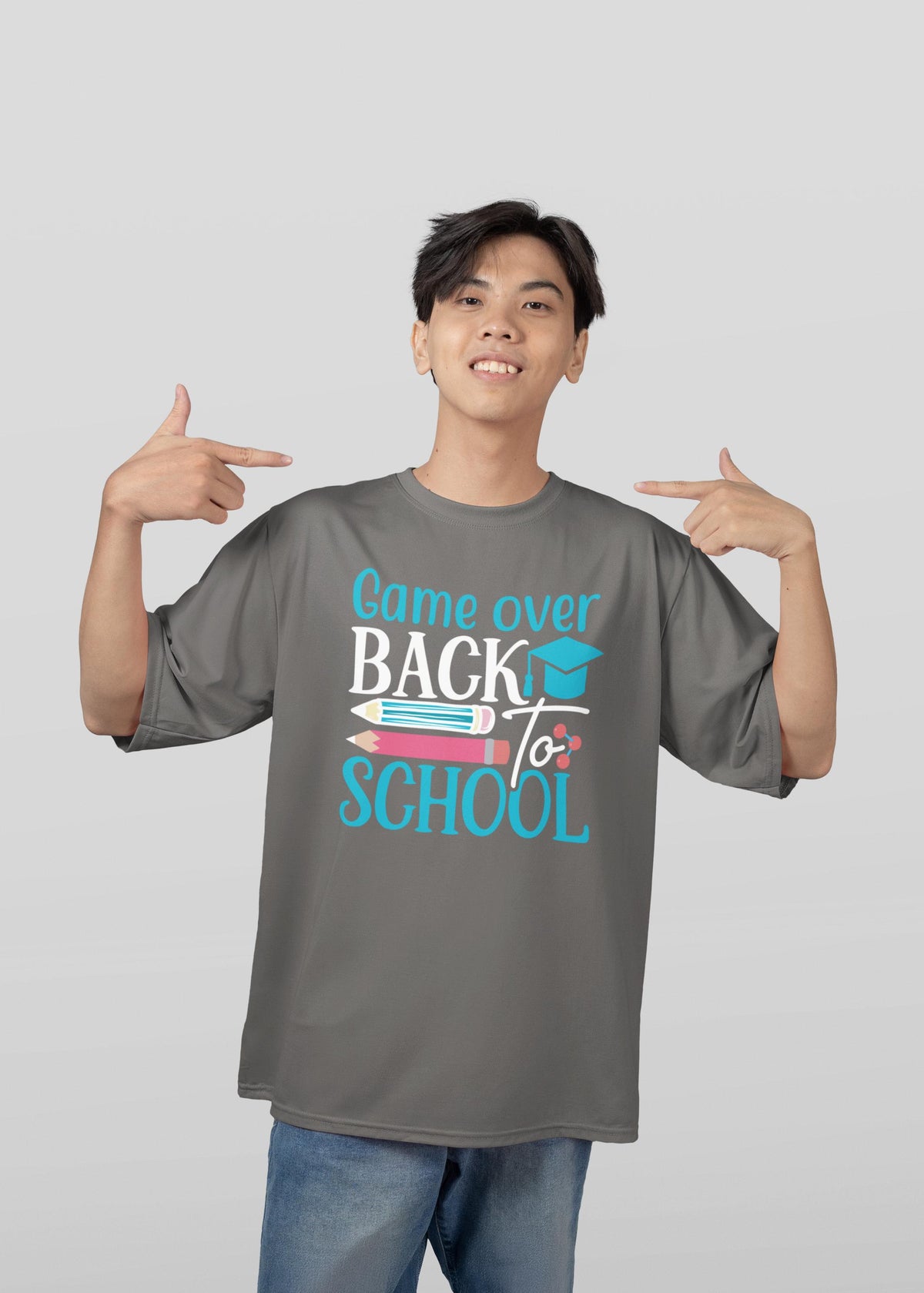 Back to School Game Over TShirt, Gamer Teacher Student First Day Graphic Tee Gift