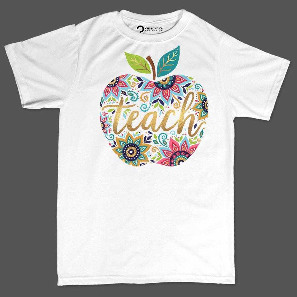 Teacher Shirt | Boho Mandala Apple Hoodie | Cute Teacher Appreciation Gift