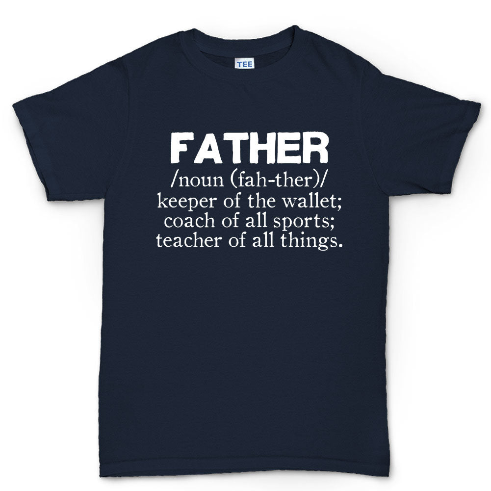 Definition of Father's Day Gift For Dad Daddy Papa Mens T shirt Tee Top T-shirt - R1794