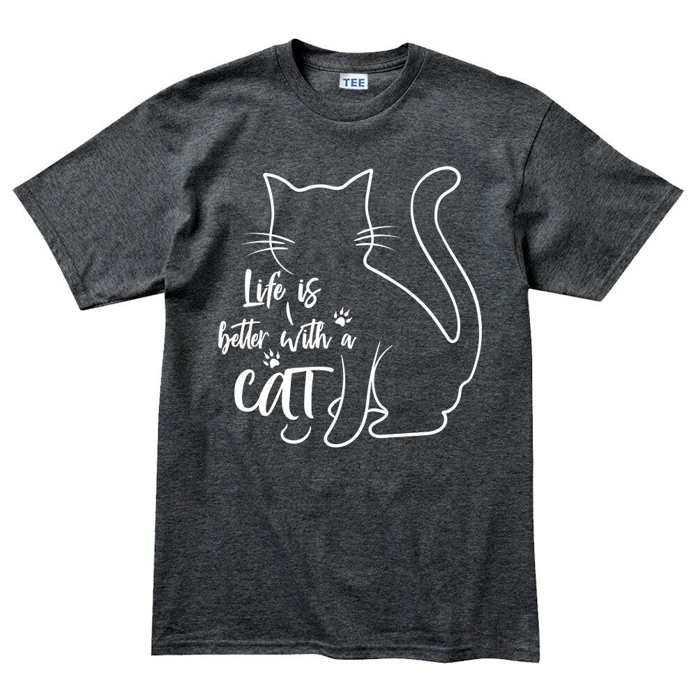 Funny Cat  Shirt, Life Is Better With A Kitten Tee, Gift for Feline Lovers