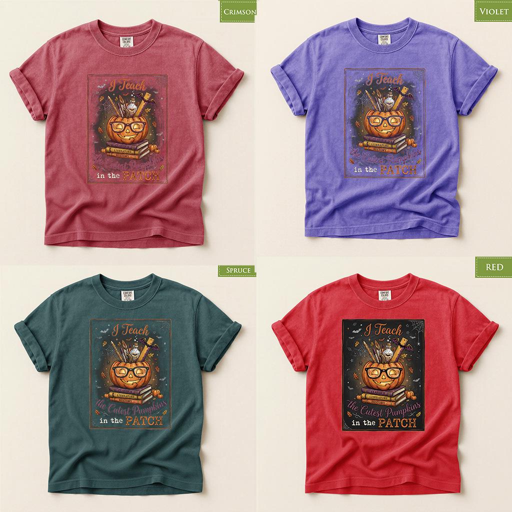 Comfort Colors® Halloween Teacher Shirt, Back to School top, I Teach the Cutest Pumpkins in the Patch, Fall Teacher Tee
