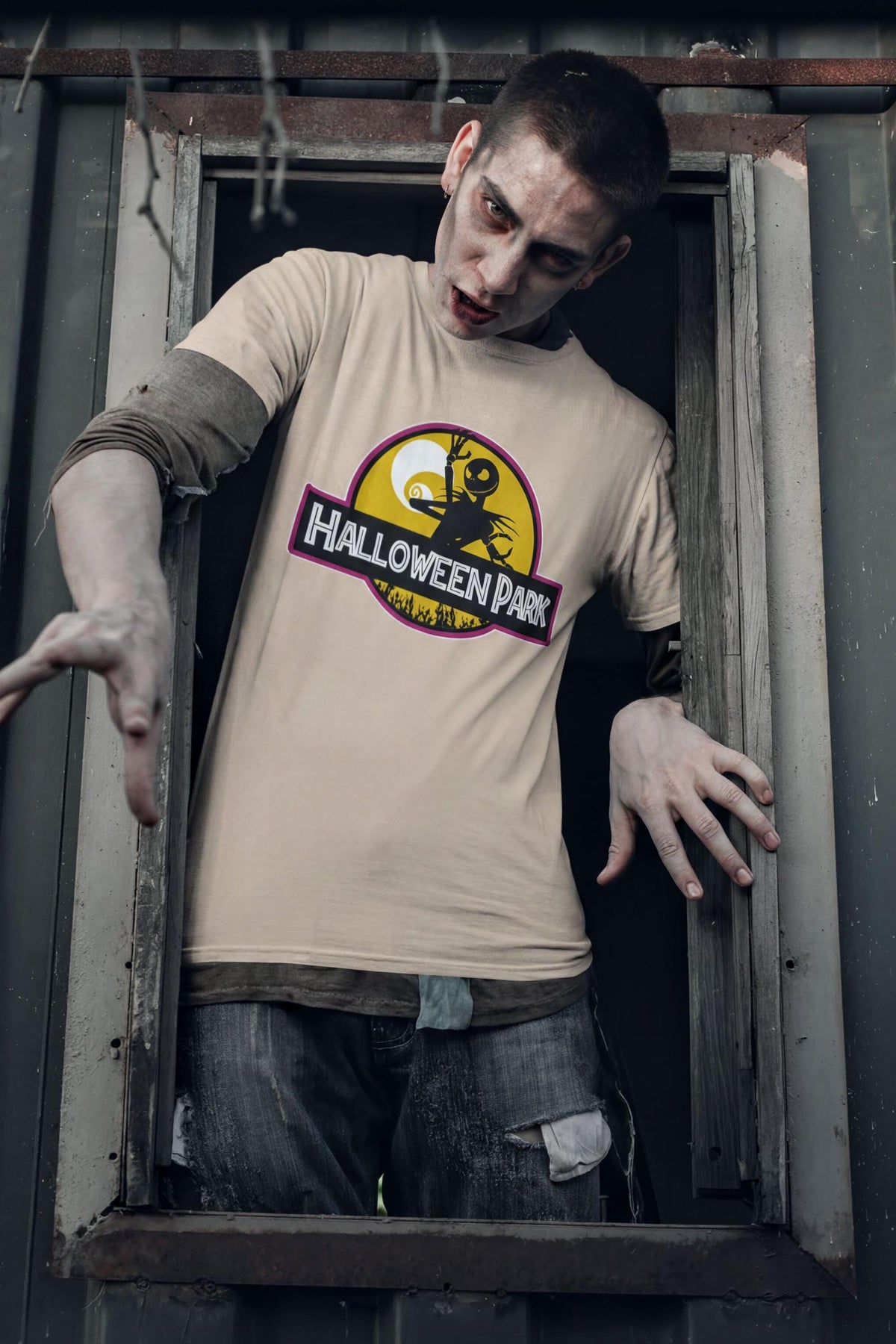 Jurassic Halloween Park Shirt, Nightmare Jack Pumpkin Tee, Comfort Colors® Skellington Design, Fall Autumn Top