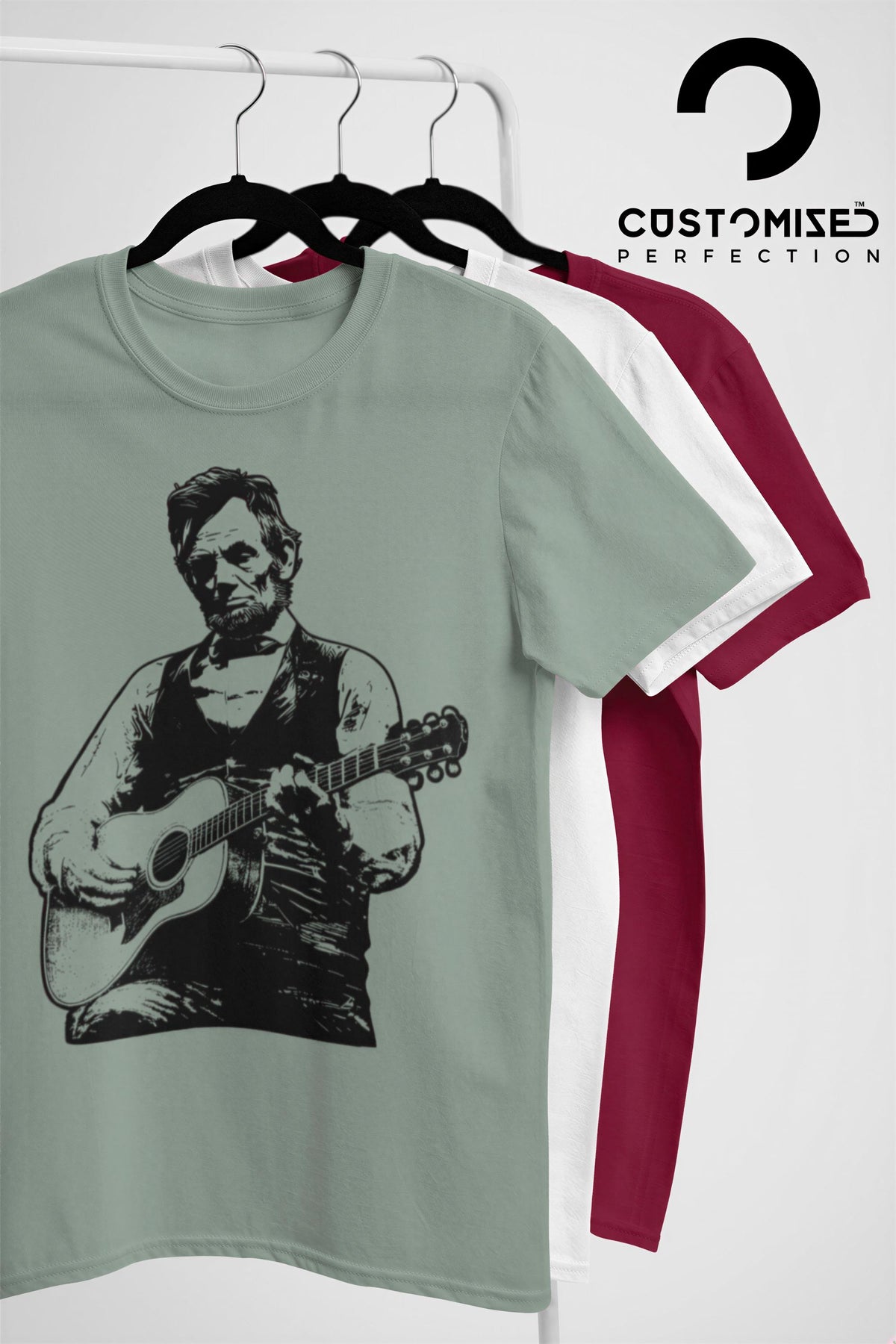 Comfort Colors® Acoustic Guitar Shirt, President Abraham Lincoln T-Shirt, Retro Political Humor Tee