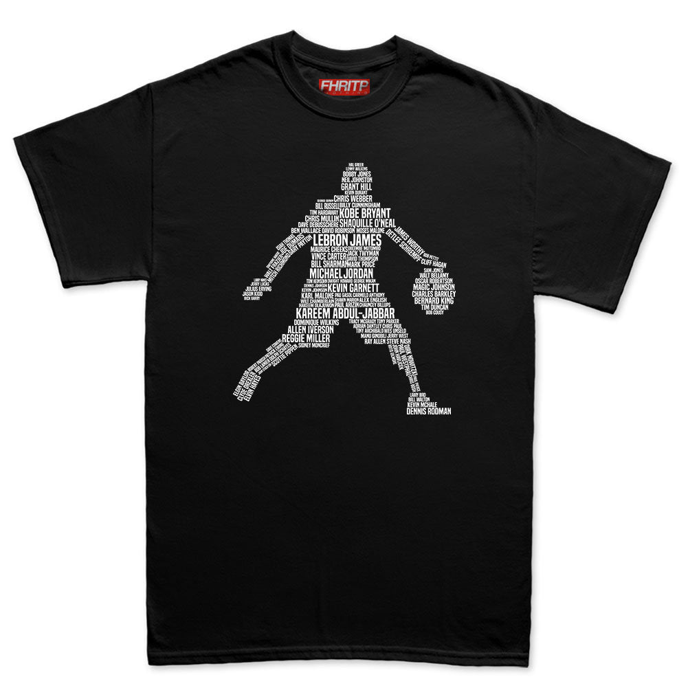 Mens Basketball Player Legends Tribute T shirt Tee Top T-shirt