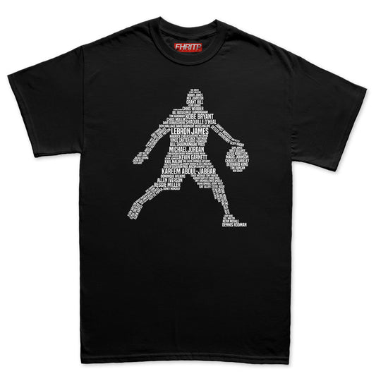 Mens Basketball Player Legends Tribute T shirt Tee Top T-shirt