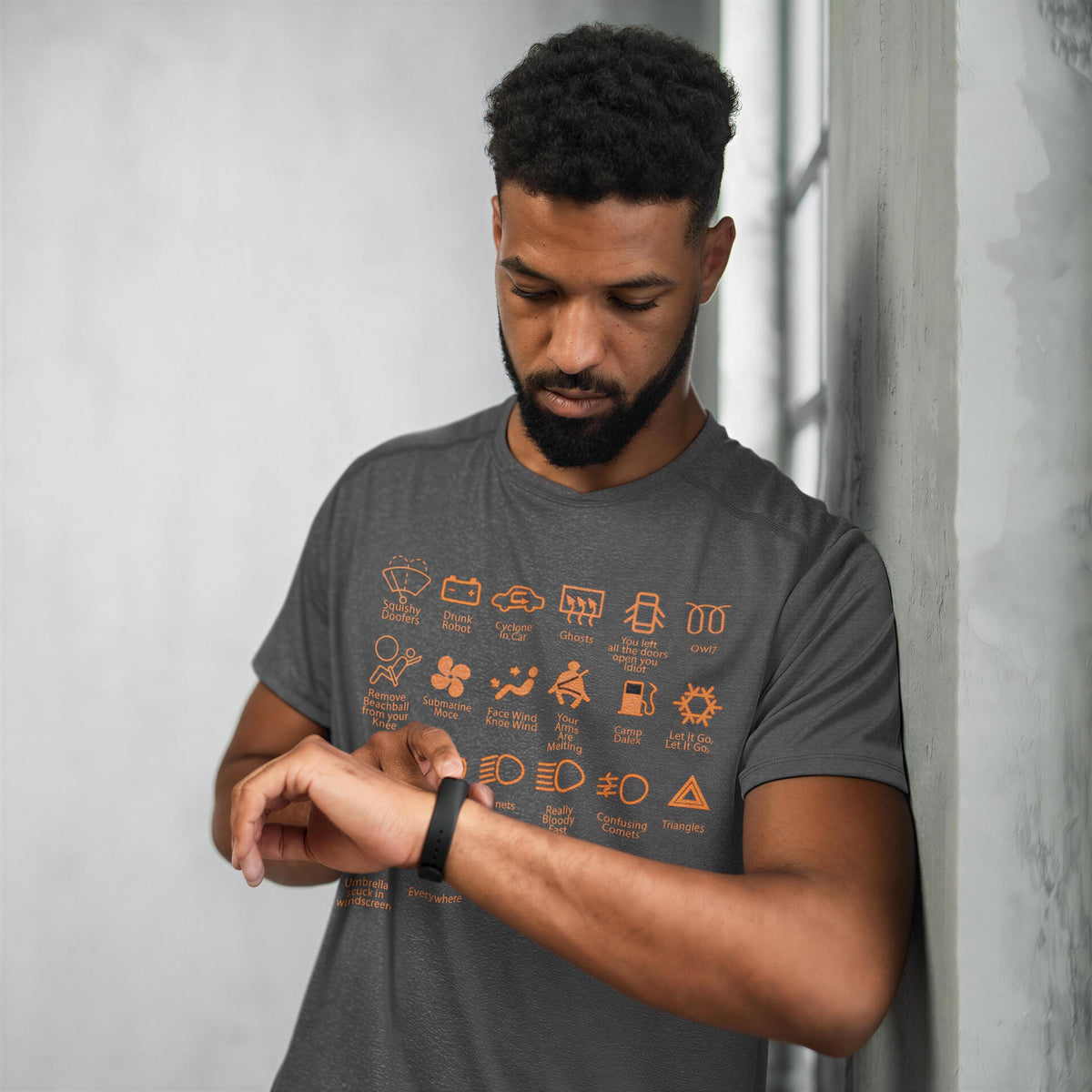 Comfort Colors® Dashboard Warning Lights T-Shirt: Sarcastic Car Mechanic Humor Tee