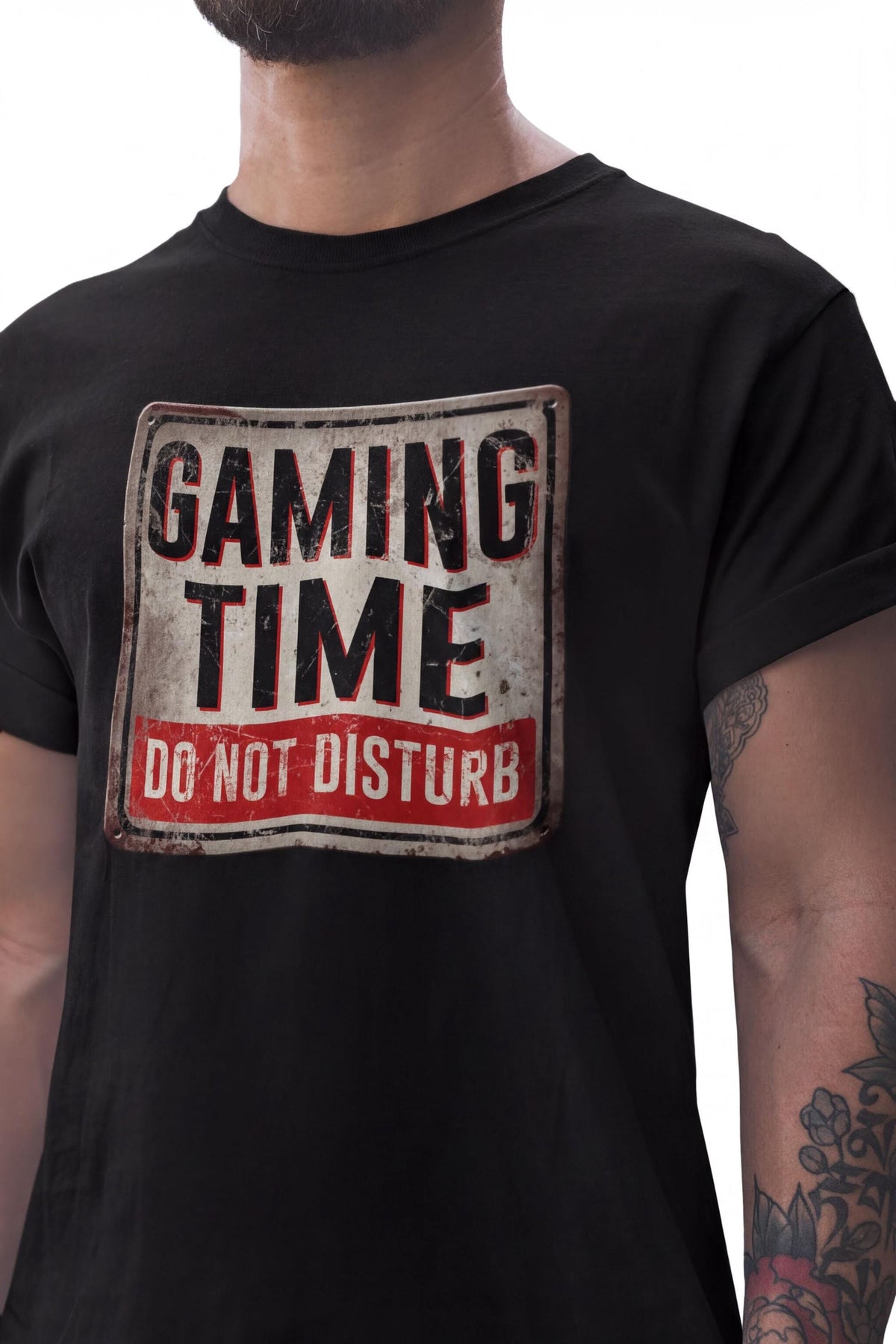 Comfort Colors® Funny Gaming T-Shirt, Do Not Disturb Warning Sign Tee, Top for Gamers