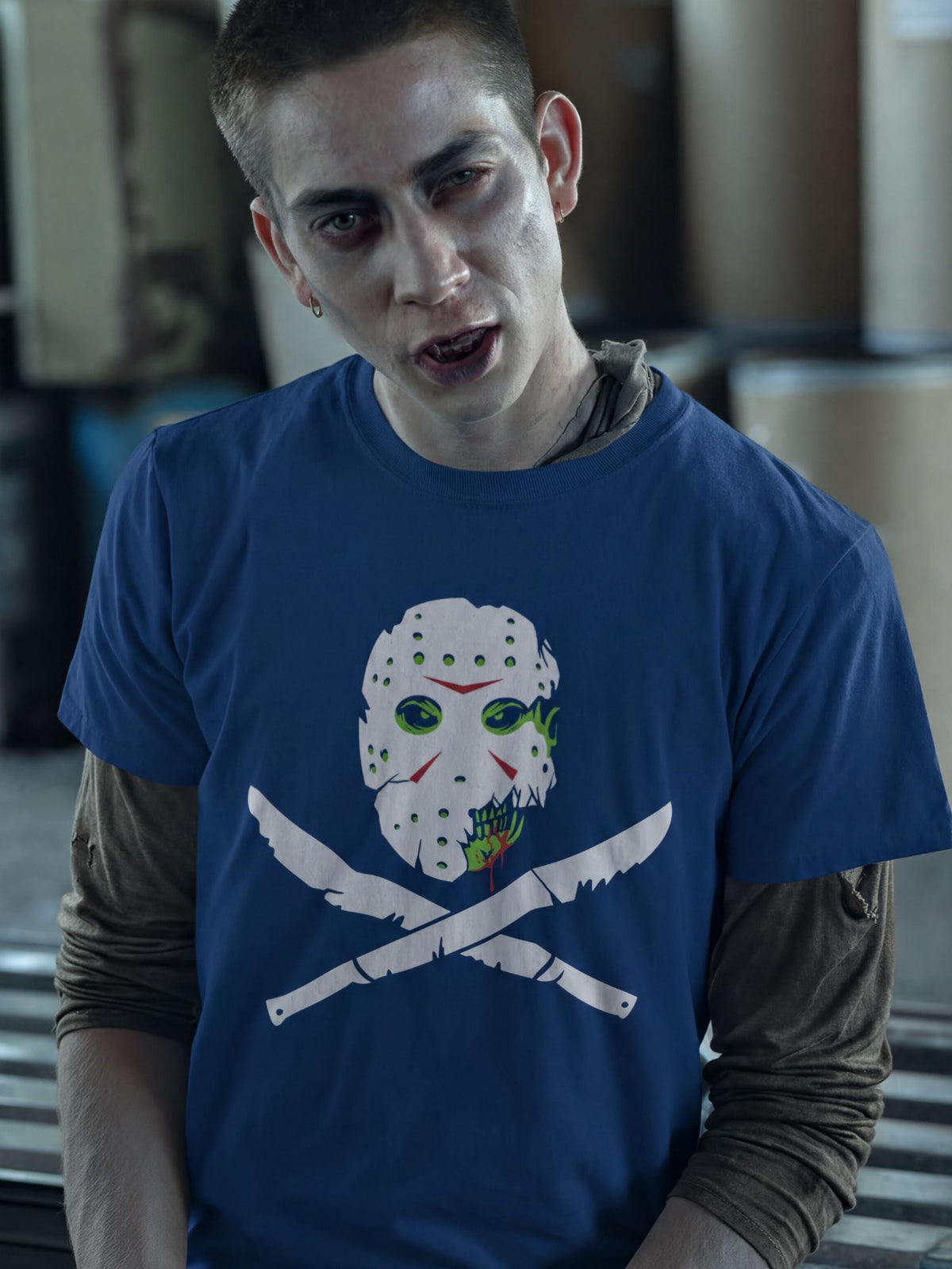 Comfort Colors® Halloween Jason T-shirt, Zombie Mask Top, Scary Slasher Tee, Trick Or Treat Costume