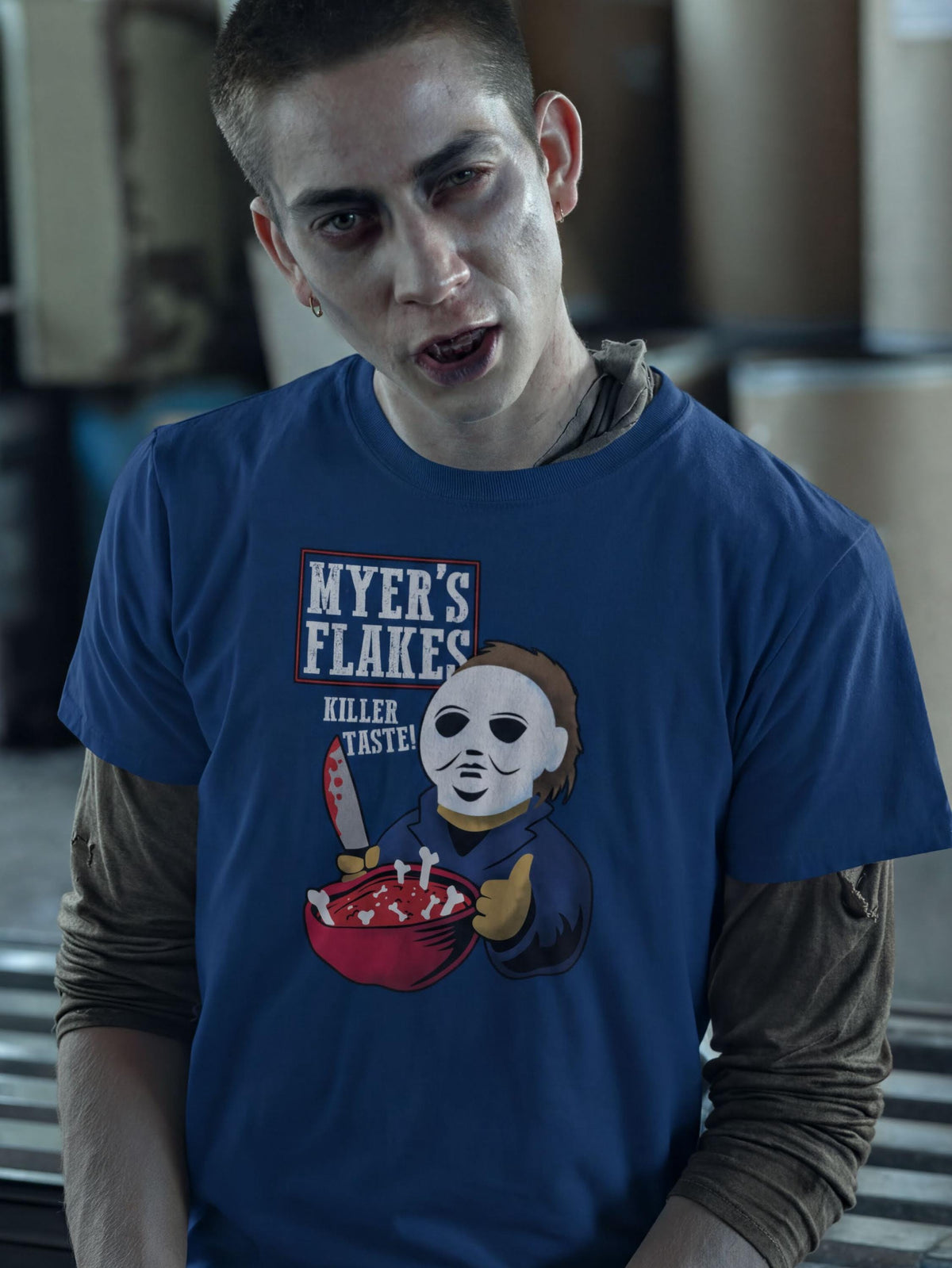 Comfort Colors® Mike Flakes T-Shirt, Halloween Funny Horror Parody Tee, Killer Scary Graphic Top