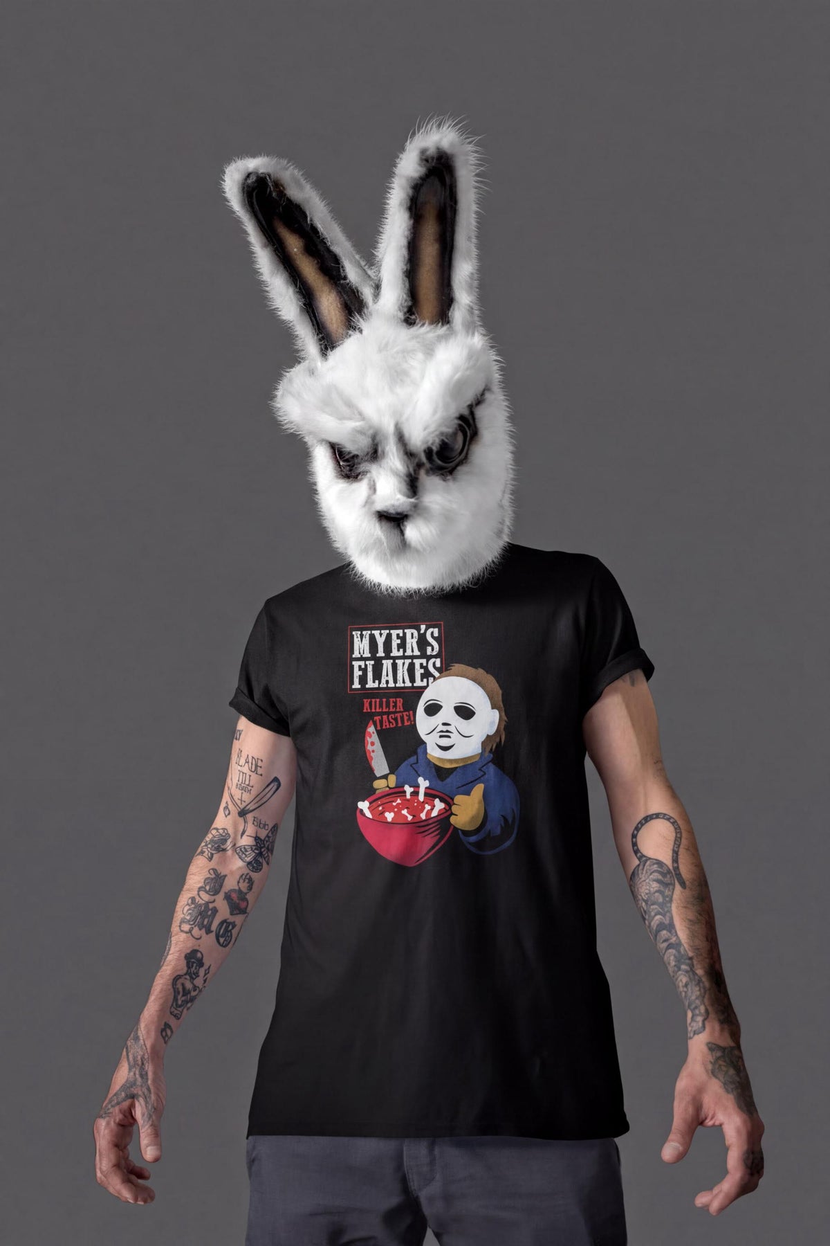 Comfort Colors® Mike Flakes T-Shirt, Halloween Funny Horror Parody Tee, Killer Scary Graphic Top