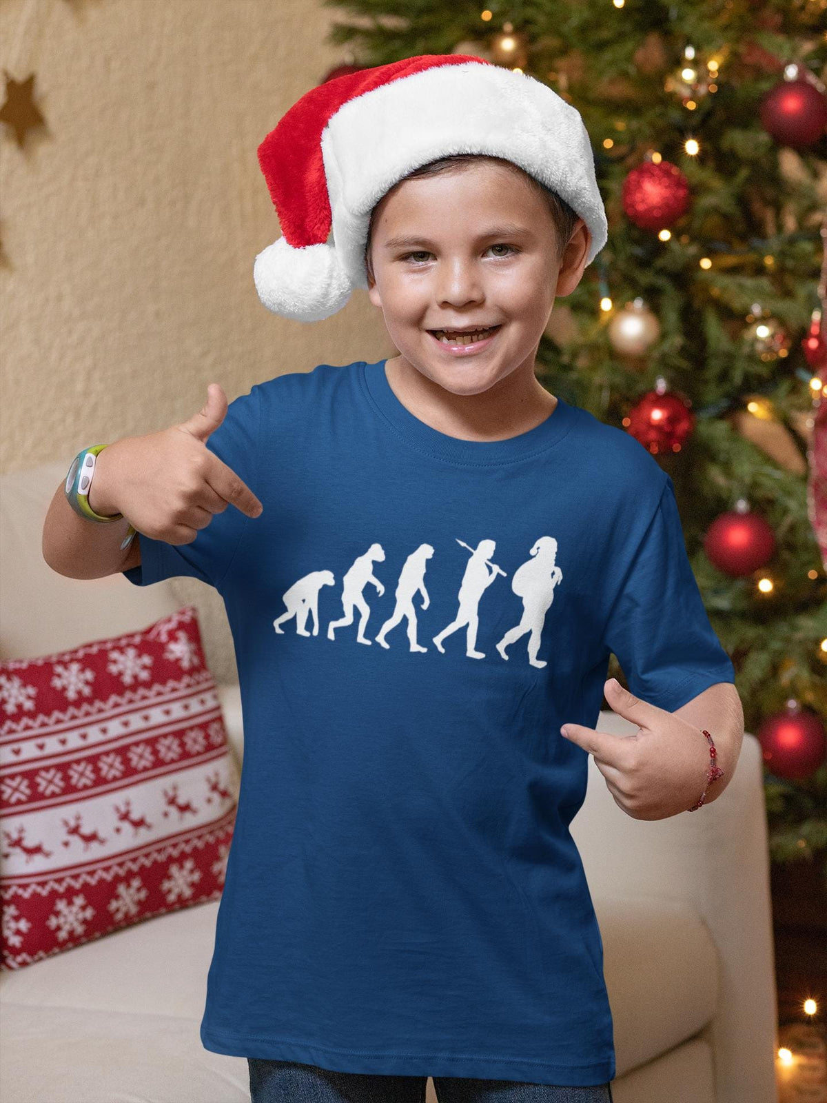 Comfort Colors® Santa Evolution Christmas Shirt, Funny Holiday Tee, Retro Santa Graphic, Festive Christmas Gift