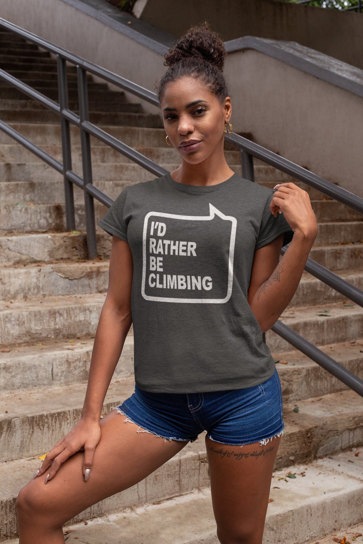 I'd Rather Be Climbing Ladies T-shirt, Adventure Gift