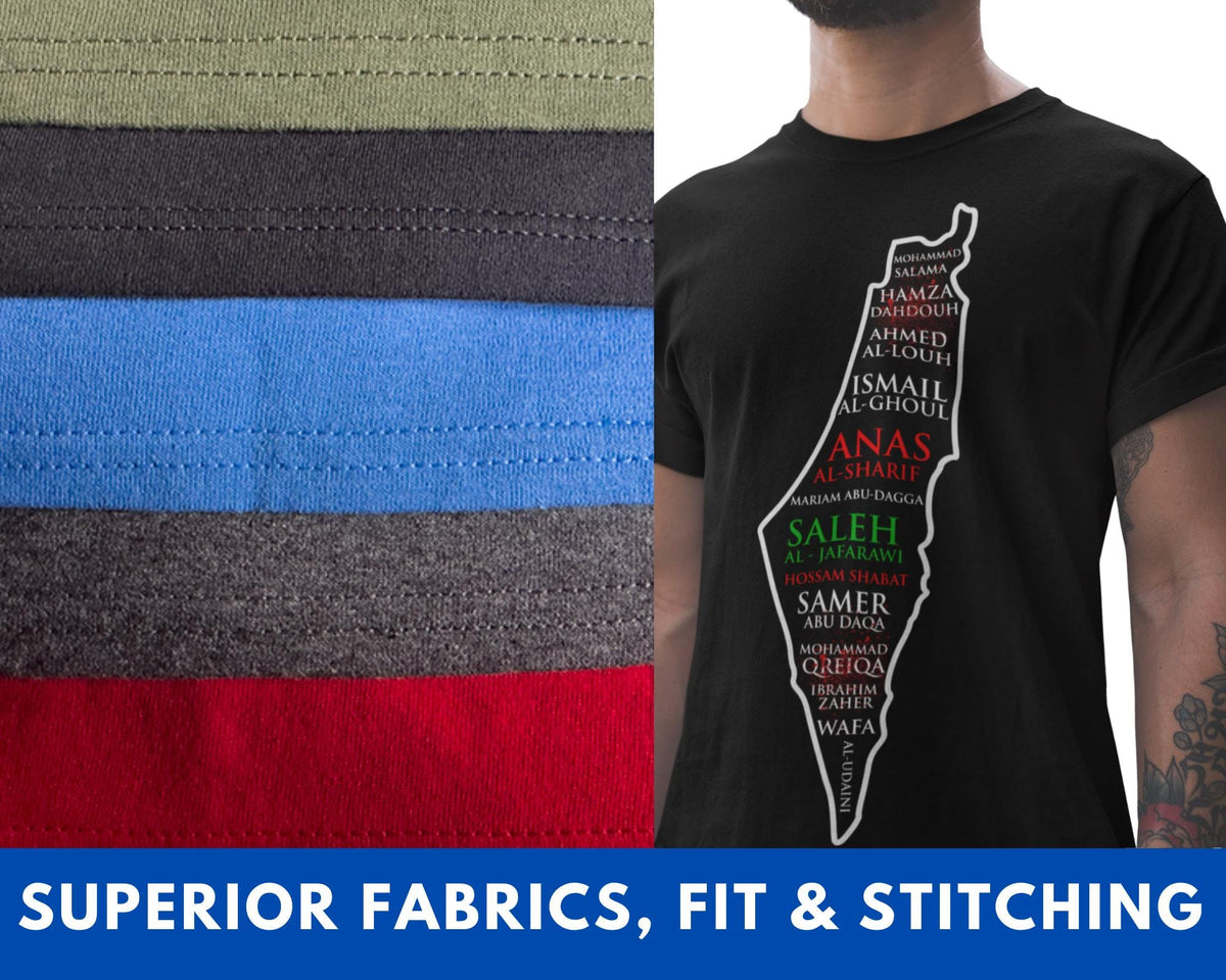 Palestine Flag Shirt, Gaza Journalists Tribute Tee, Human Rights Activist Apparel