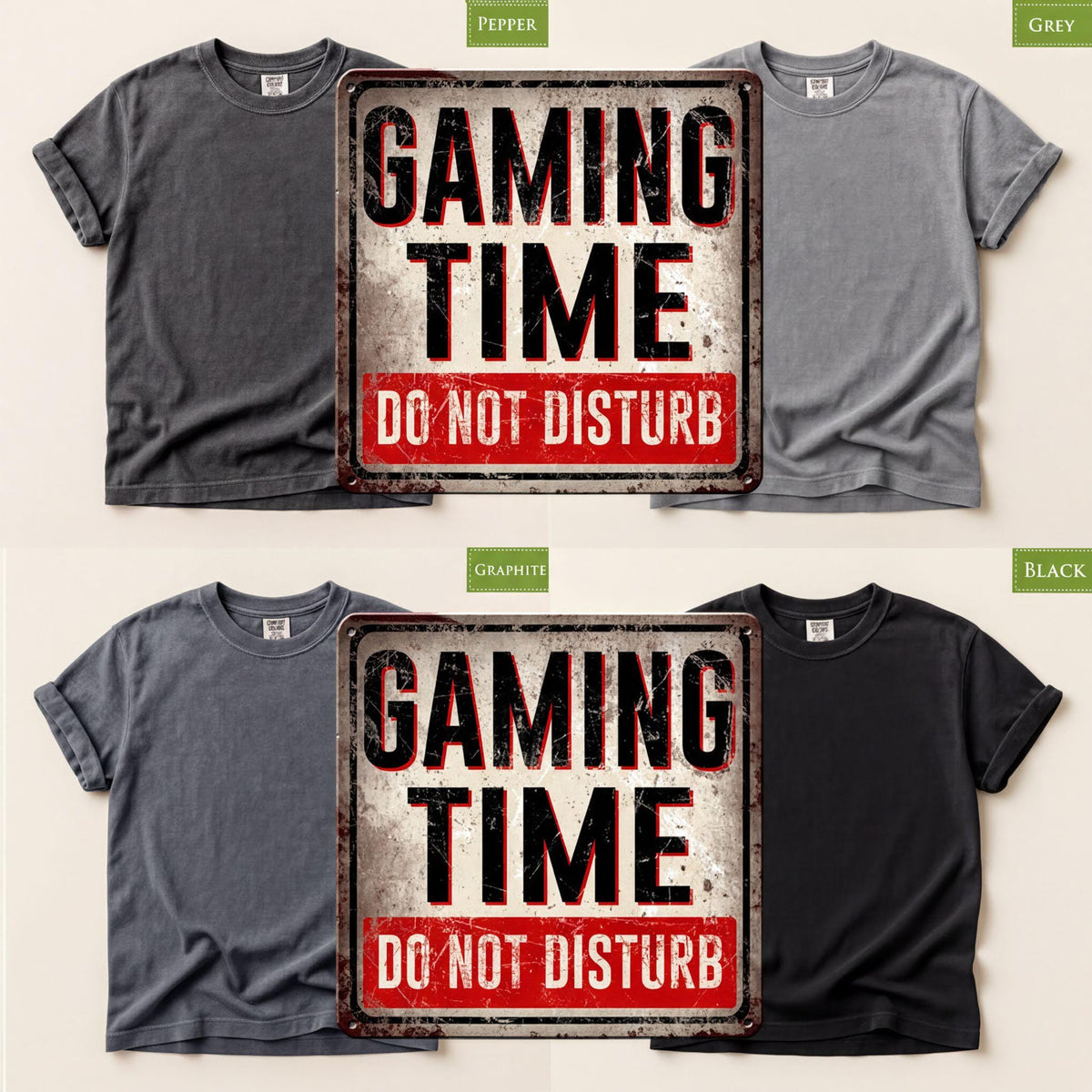 Comfort Colors® Funny Gaming T-Shirt, Do Not Disturb Warning Sign Tee, Top for Gamers