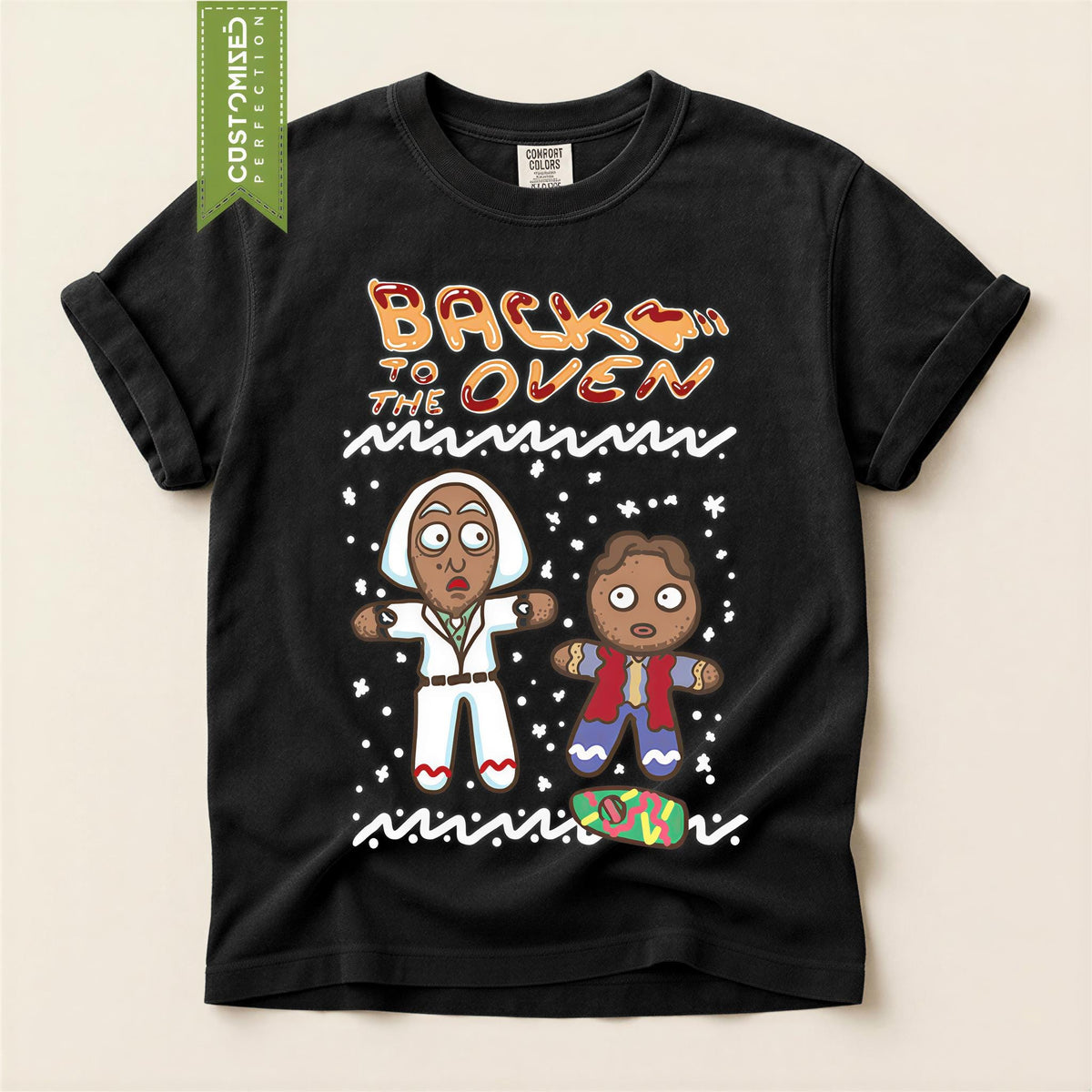Comfort Colors® Back to the Oven Christmas Shirt, Funny Gingerbread Holiday Tee, Retro Christmas Graphic, Festive Gift