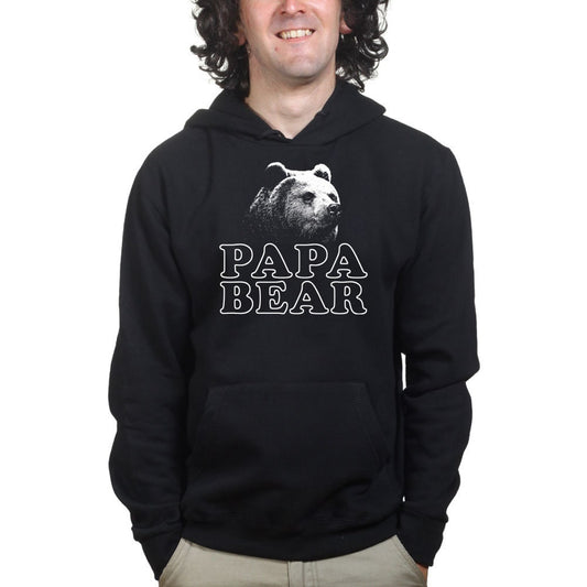 Papa Bear Fathers Day Gift For Dad Daddy Funny Hoodie - R1634
