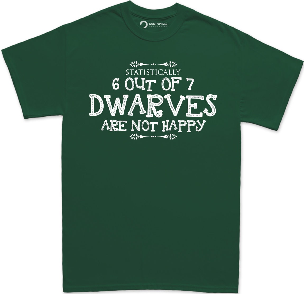 Funny Christmas Seven Dwarfs Shirt, Funny Christmas Shirt, Funny Holiday Shirt, Funny Christmas Tee, 6 out of 7 Dwarves Not Happy Men Shirt